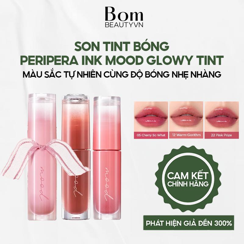 Xả Kho Date 2026 -SON BÓNG PERIPERA INK MOOD GLOWY TINT 4gr