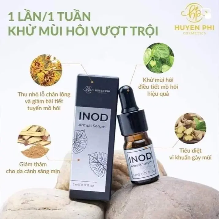 ￼Serum hôi nách INOD Huyền Phi 5ml tác dụng triệt hôi nách, hôi chân, mồ hôi tay chân vĩnh viễn