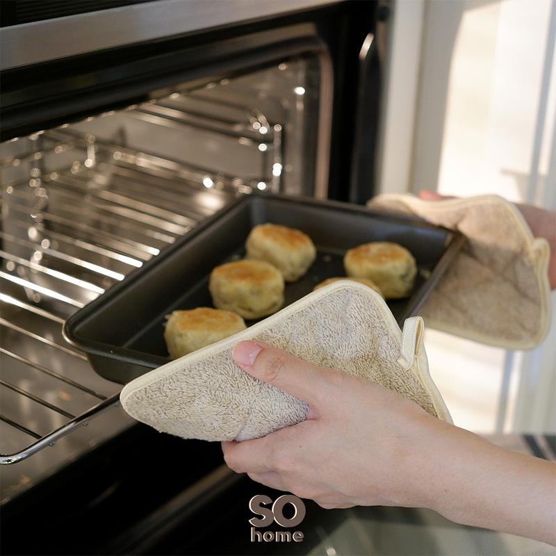 So Home sohome 1 Set 2 Pcs Cempal Anti Panas Oven Mitt 15 x 15 cm Jampel Pegangan Panci 0