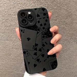 ポーカー柄のiPhone用耐衝撃スマートフォン保護ケース 16 15 14 13 12 11 X XR XS対応