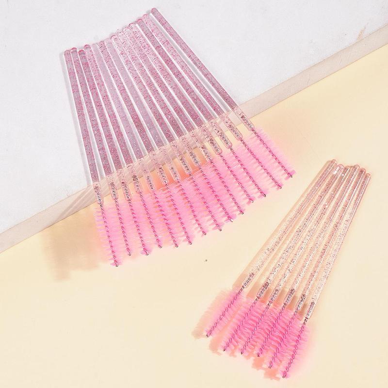 Product Introduction of MAANGE Disposable Eyelash Brush, Summer Makeup, 20pcs Portable Eyelash Spoolie Brush, Makeup Tool for Women Girls Outdoor Travel, Pink Black Clear To Choose 9