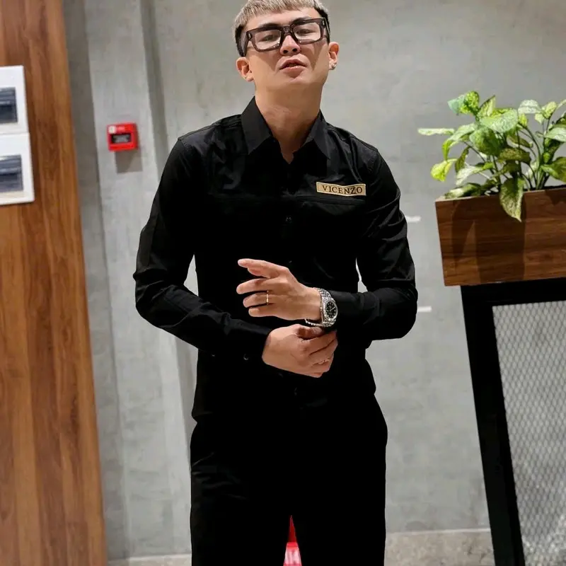 Áo Sơ Mi Nam Ngắn Tay Vải Kaki Vicenzo Shirt 3372 Kem - Nhung, Trắng Menswear 7