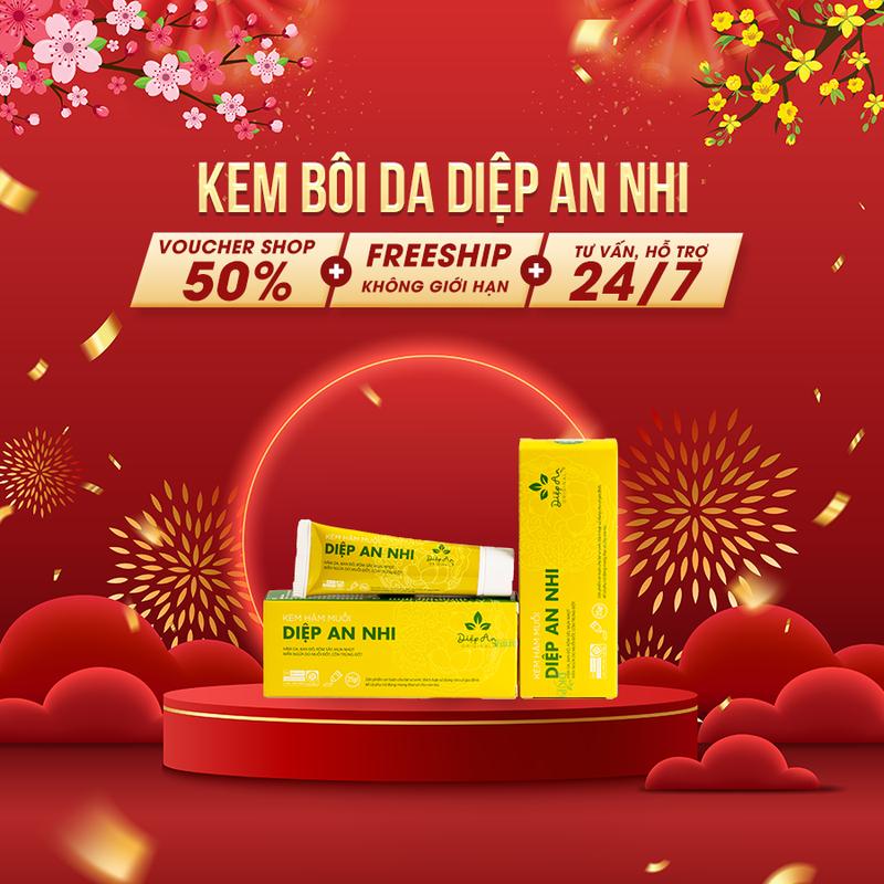  Kem bôi da Diệp An Nhi - Hỗ trợ điều trị hăm da ban đỏ rôm sảy mụn nhọt mẩn ngứa do muỗi đốt côn trùng đốt Cho Bé 