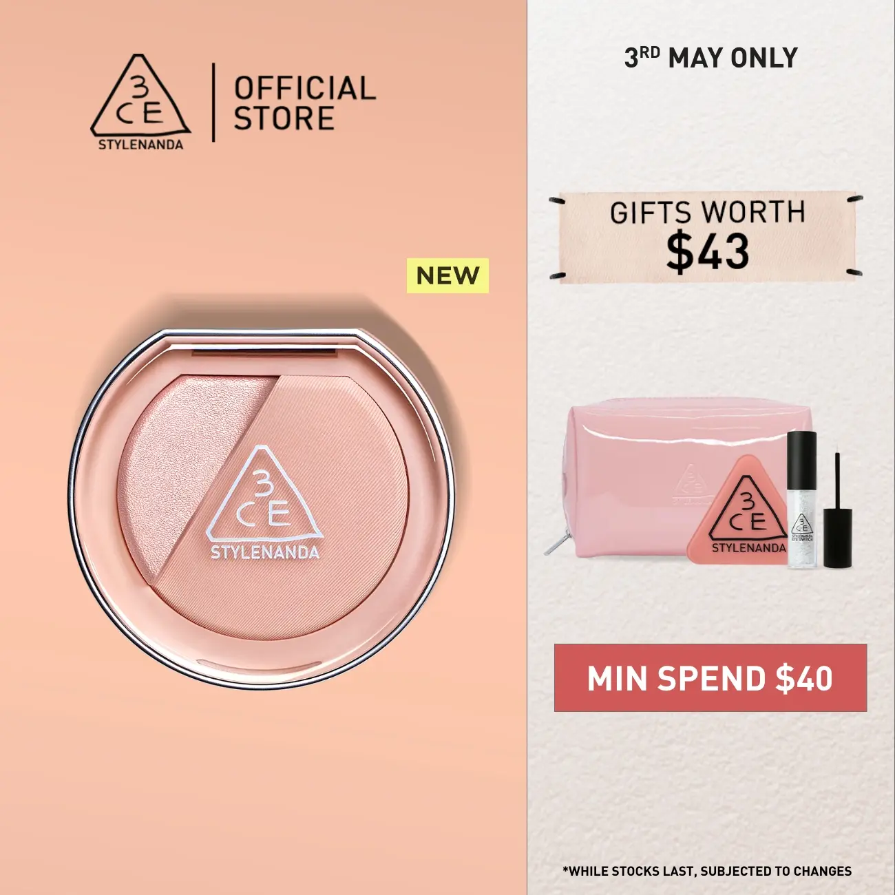 3CE Blushlighter - Blush & Highlighter Powder