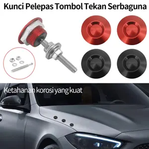 [Tersedia untuk mobil dan motor] Jepitan Body Mobil Hood Lock Clip Universal Clip Bumper Kecil Quick Release Push Button Push Pin Lock Kunci kap mobil - set kunci pengikat bemper mobil, nyaman digunakan dan pengunciannya aman Car Motorcycle