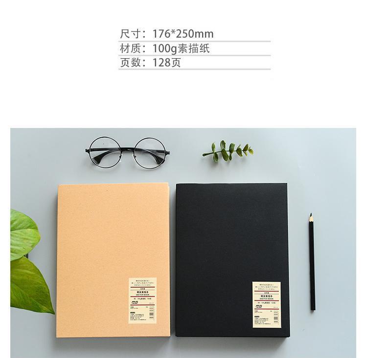 Product Introduction of Buku Lakaran Sastera, Reka Bentuk Ringkas dan Tebal, Buku Lakaran Lukisan Kosong, Saiz Buku Lakar B5, Buku Nota, Buku Nota Lukisan Tangan, Bahan Kertas Lakaran 3