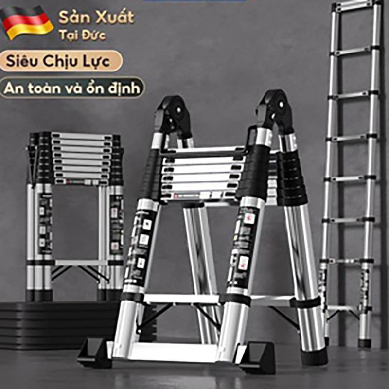 DECHOME Thang Rút INOX Chữ A Cao Cấp, Thang Gấp INOX, Thang Thẳng, Thang Rút Nhập Khẩu INOX 2m 2m7 3m1 3m9 4m7 5m1