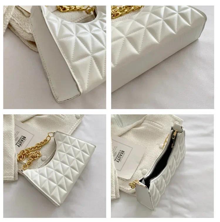 Product Introduction of Women's Advanced Diamond Bag 2022 New Trend All-match Shoulder Bag Niche Chain Handbag Female Fashion Texture Shopping Bag 9