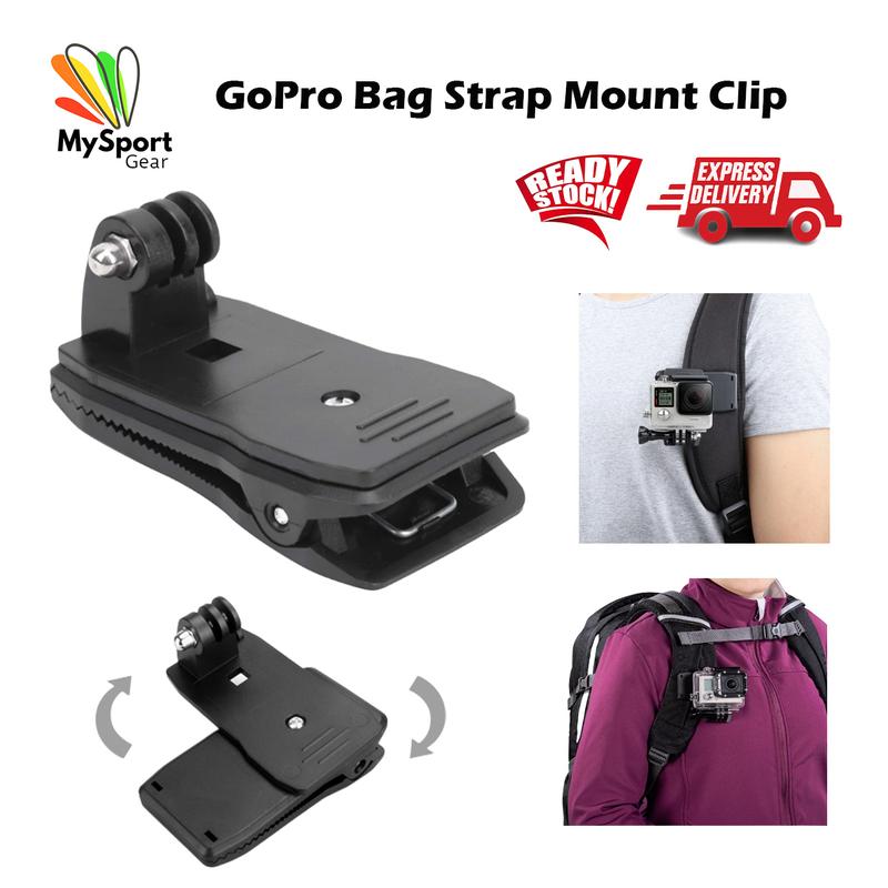 Action Camera Grip Strop and Portable Clip Clamp Mount  360 degree Rotating Backpack Strap GoPro / SJCAM / Xiaomi Yi Eken Accessories