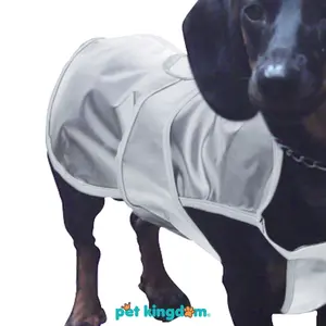 Pet Kingdom Pawise Jas Hujan Anjing Ukuran S - Putih Mantel Hewan Pakaian Peliharaan Pelindung Hujan Baju Anjing