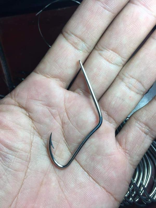  Lưỡi câu cá lóc thép trắng mẫu số 3 chuyên câu cá 100g - 1kg - Fishing Đi Câu Nam Lure chất liệu thép không rỉ bền cao chống gỉ sét 