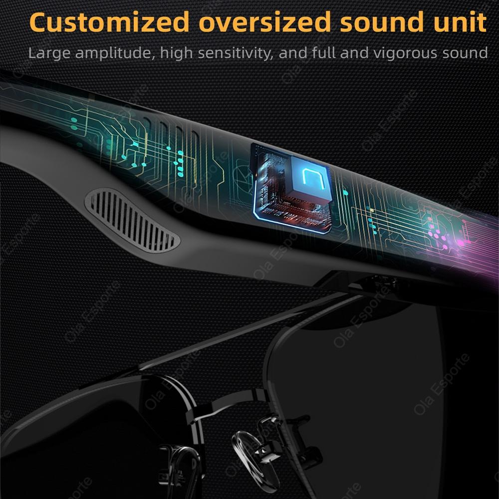 SG11pro Bluetooth Smart Glasses Audio Music Calls Anti-blue Light UV400 Polarized Lens Men Wireless Smart Sunglasses Headphones - Image 5