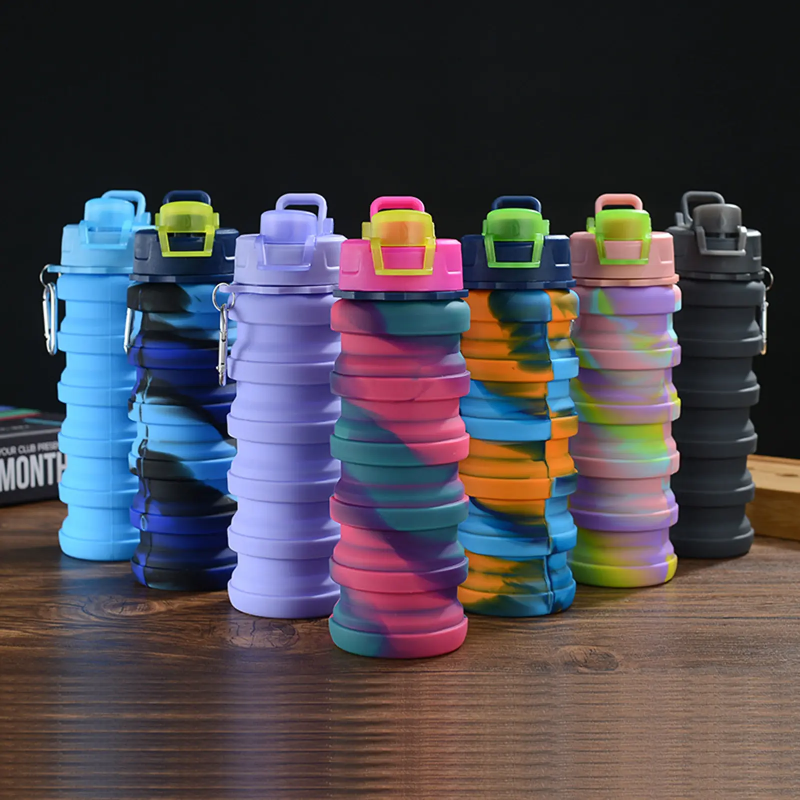Laughpro-500ml botol air boleh lipat, Mudah alih, untuk basikal, berbasikal, cawan minuman untuk Sukan Luar