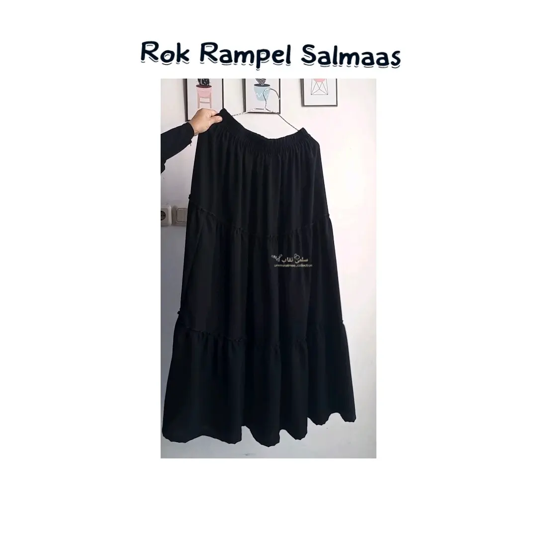 Rok Rampel Salmaas Rok Rampel Payung Jetblack