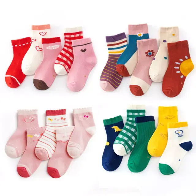 (5 PASANG) KAOS KAKI BAYI MOTIF LAKI LAKI DAN PEREMPUAN 0 S/D 12 BULAN