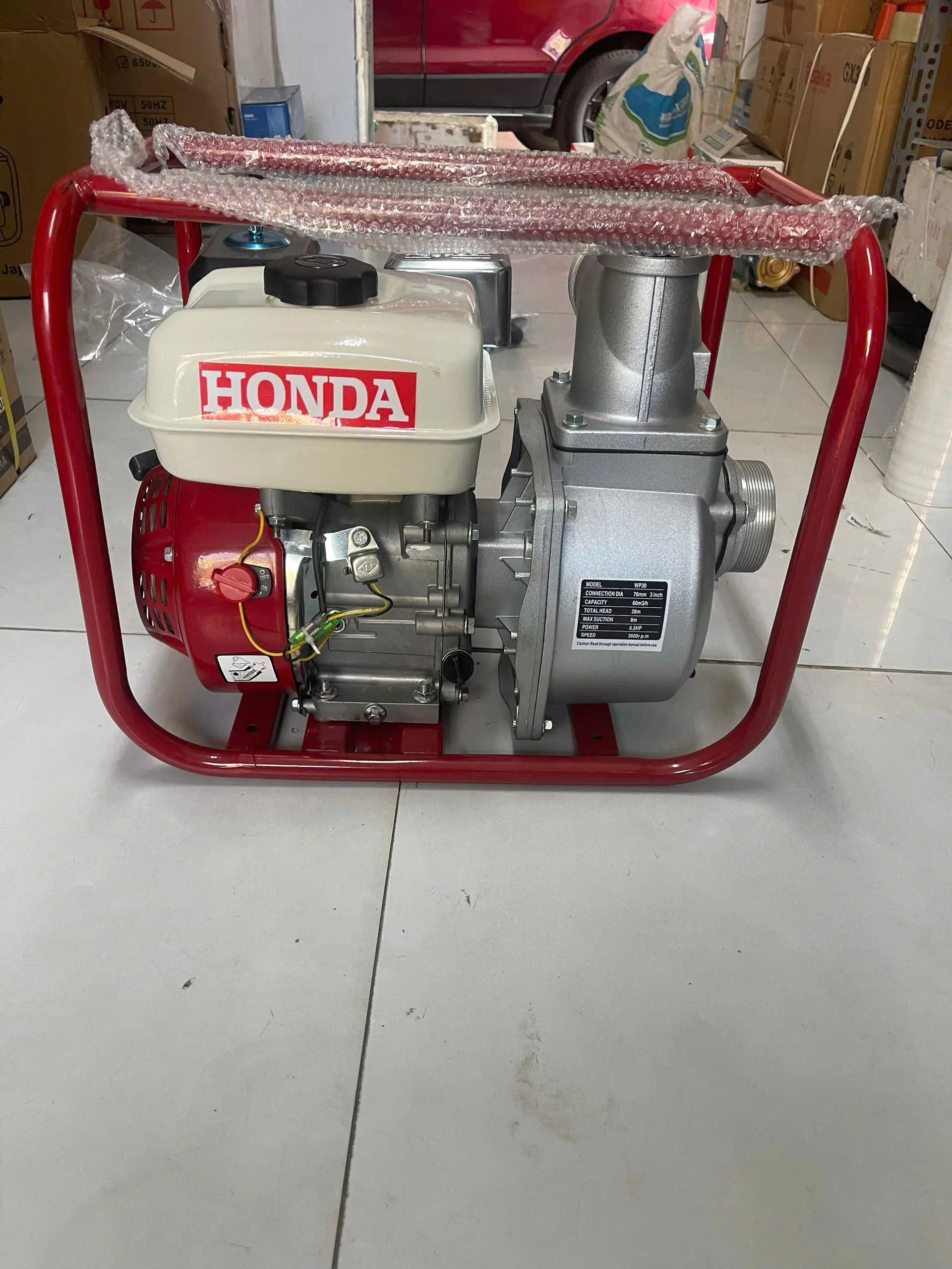 Máy bơm nước chạy xăng HondaGX250 7.5HP bơm chân không ống 50mm và 76mm