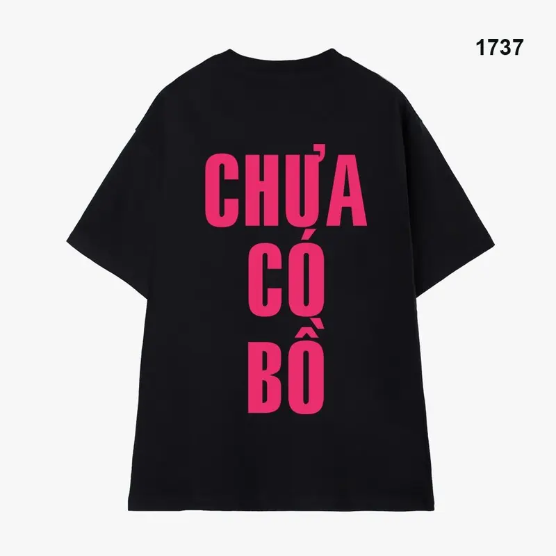 Áo Thun HY In Chữ Chưa Có Bồ Cotton 100% Co giãn 2 Chiều Dày Dặn Thấm Hút Unisex Oversize 1737 0