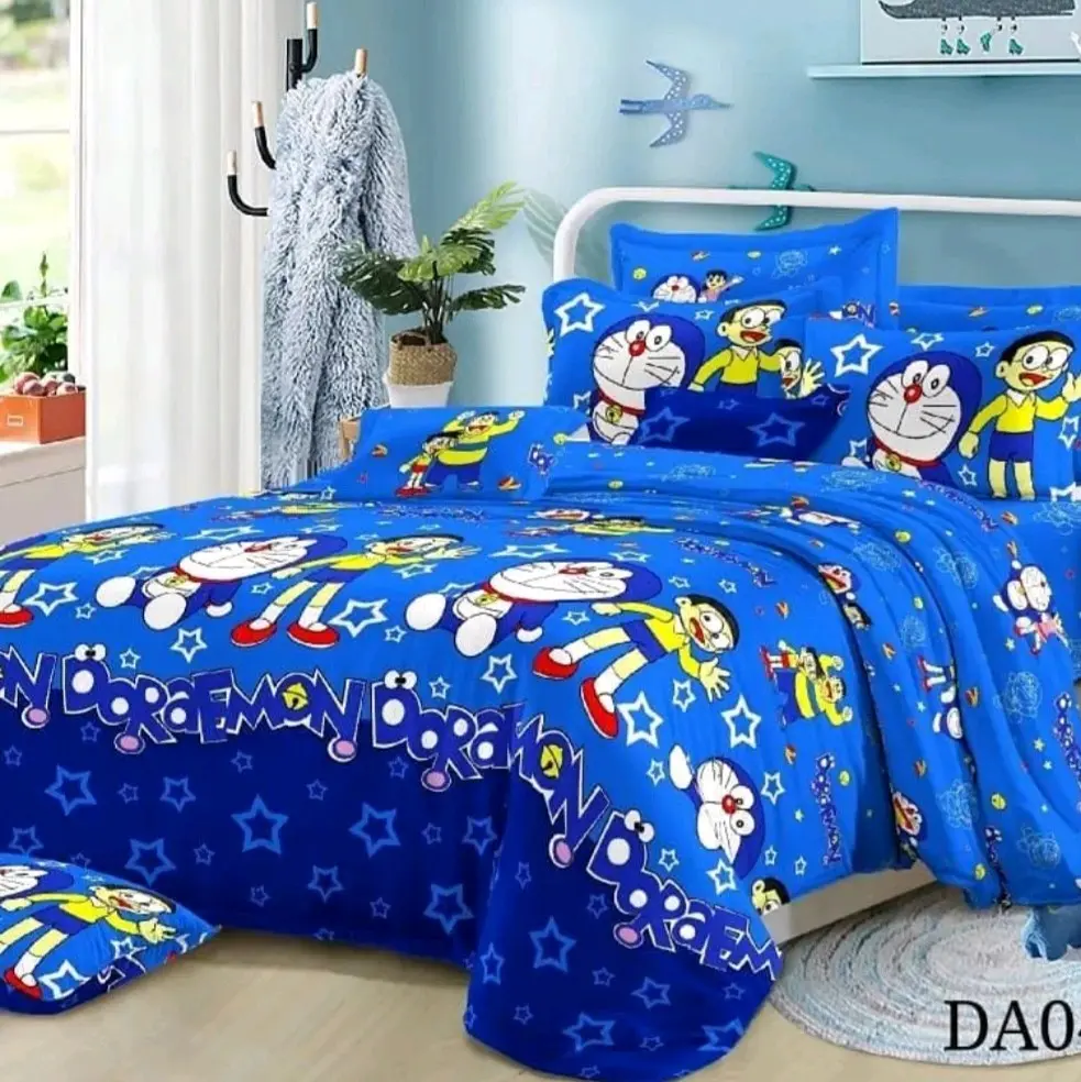 bed cover set termurah bisa cod#motip doraemon Bantal Bedcover