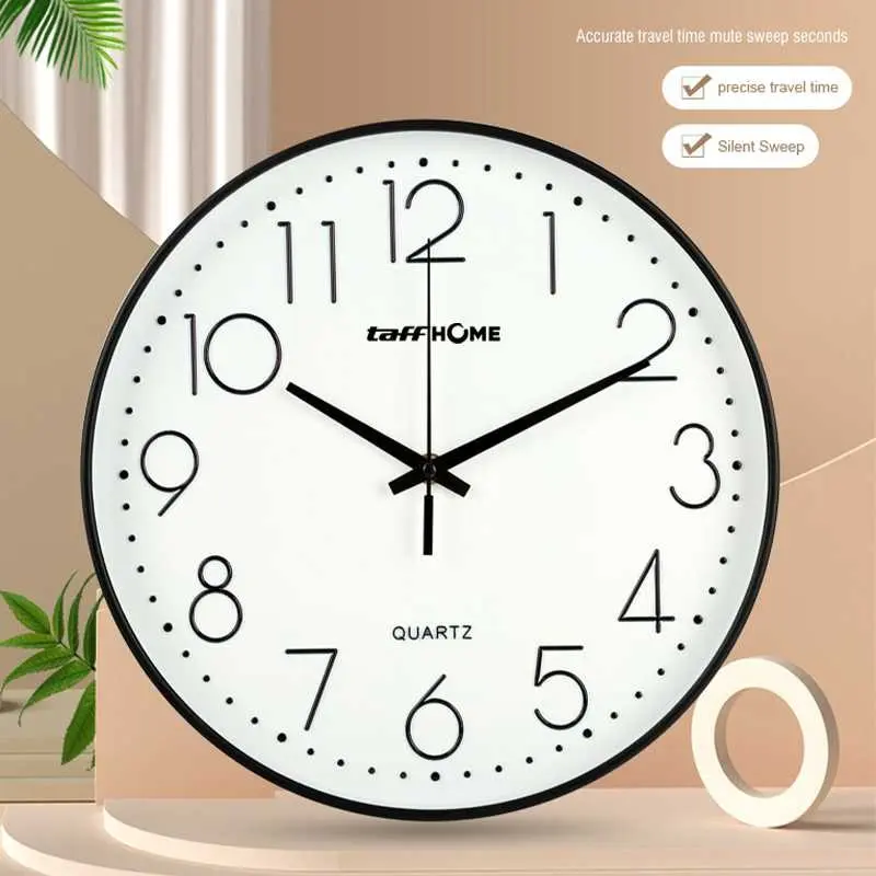 TaffHOME Jam Dinding Quartz Nordic Minimalist Silent Movement 20cm - DG-20