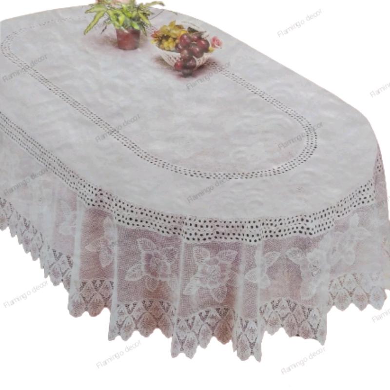 Taplak oval karet tebal ori maiwa 6-8 kursi light white waterfroof 0