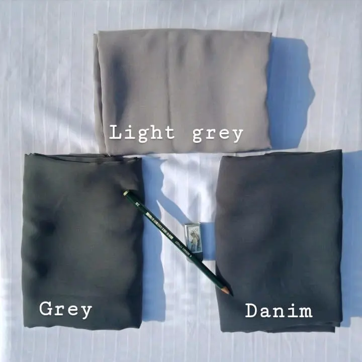 Pashmina basic / Hijab basic berbahan sifon arab / Chiffon arab Ukuran 200x75cm ( TIDAK SEPERTI BAHAN BABY DOLL, CERUTY, ATAU HEAVY CHIFFON DAN TERAWANG) 7