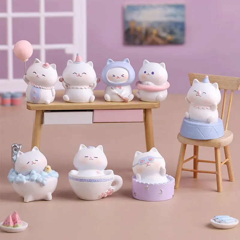 Hộp Mù Hình Mèo Lợn Hoạt Hình, Đồ Trang Trí Để Bàn, Hộp Mô Hình Bí Ẩn Ngẫu Nhiên, Quà Tặng, H1L9 3