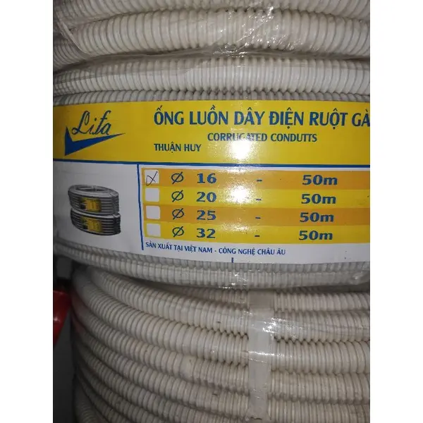 ống ruột gà phi 16 loại tốt cuộn 50m -Hoàng kim tools