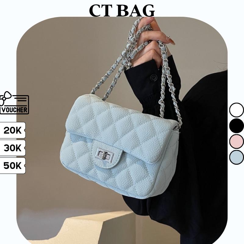 Túi xách nữ đeo chéo da PU quảng châu trần trám cao cấp kiểu dáng hàn quốc đi chơi đi tiệc sang chảnh CTBAG TX-135