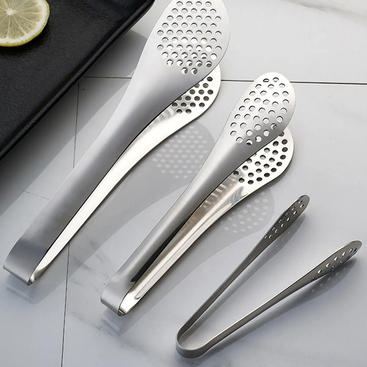 Multipurpose Stainless Steel Food Tongs (1 Count), Multifunctional Food Tongs, Kitchen Cooking Tongs, Cooking Utensils for Home Kitchen, Kitchen Gadgets