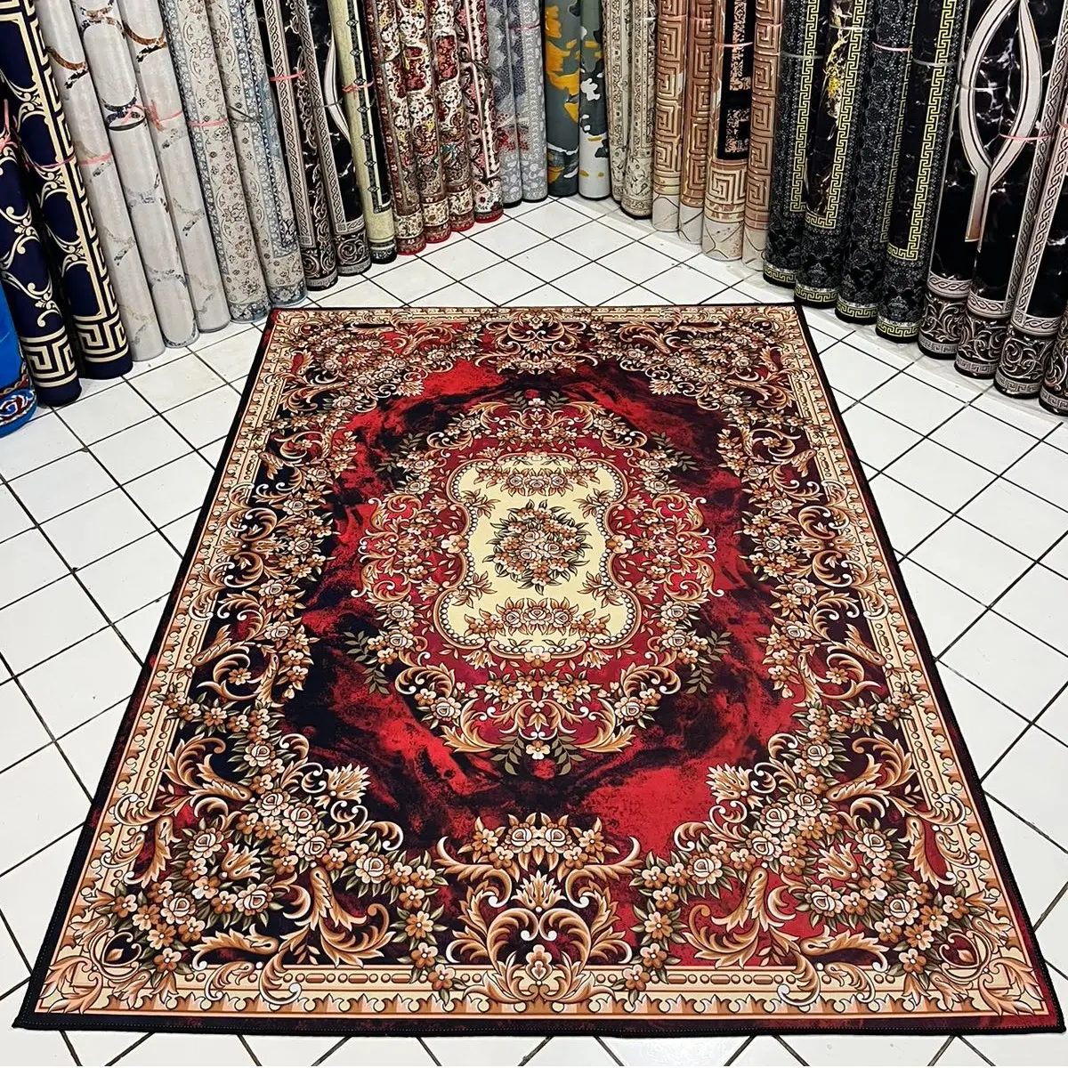 Ukuran 160x210Cm. TSK Karpet Serat Valvet Motif Turki Klasik  Karpet Hiasan Ruangan Halus Lembut Antislip