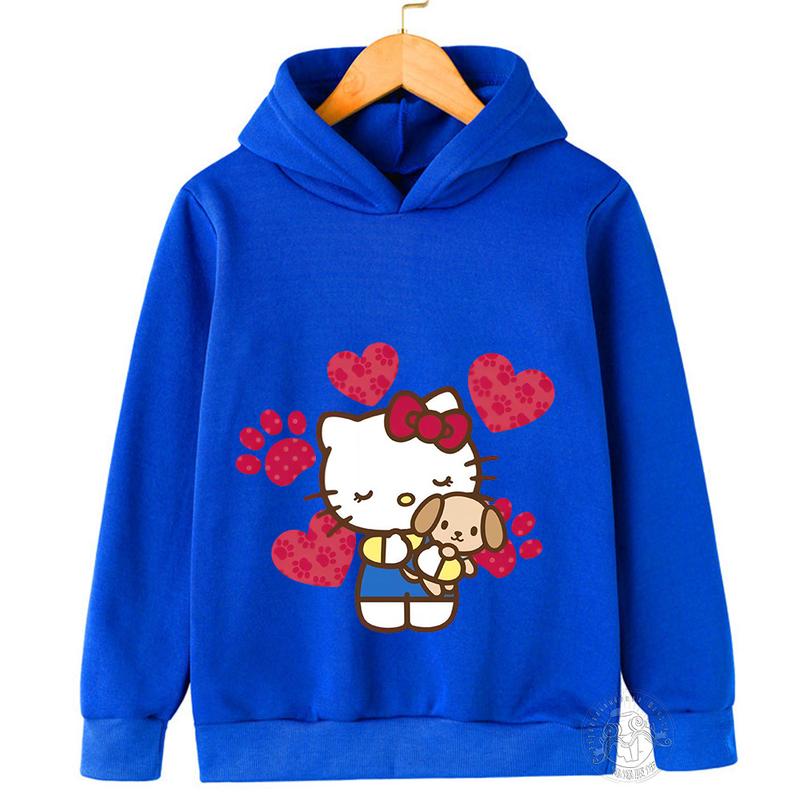 Product Introduction of Hello Kitty kawaii children's fashion girls autumn clothing baby girl sweatshirt children's hoodie toddler casual sportswear 5