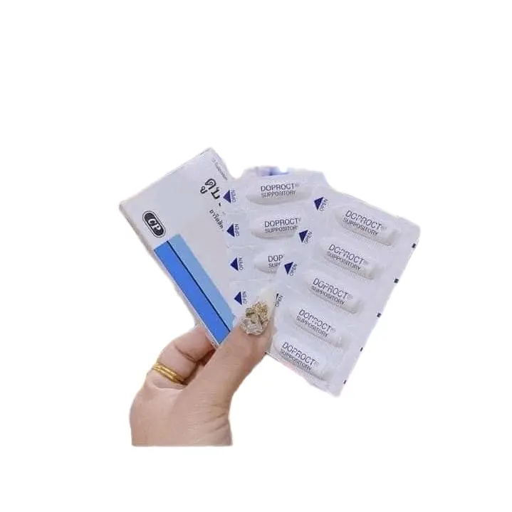 viên đặt bôi  DOPROCT trĩ ,giúp co teo trĩ, làm dịu mát và săn se búi trĩ,làm dịu da khi bị đau, nóng rát, viên sưng đau, ngứa, rát, mụn nhọt rò và nứt hậu,