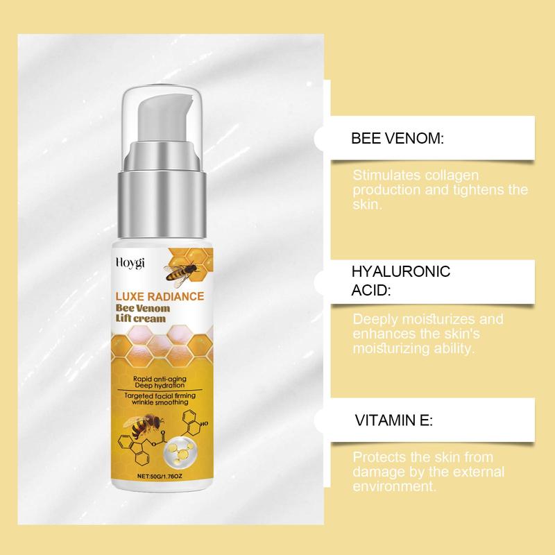 Bee Venom Face Lifting Cream, Moisturizing Facial Cream, Hydrating Face Moisturizer, Firming Facial Skin Care Product for Women & Men 4