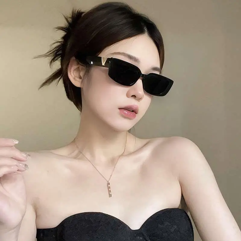 Hot-Selling New Arrival, Artistic Retro, Black Small Frame Sunglasses, Unisex, European and American Hot Girls, Internet Famous Photo Taking, Driving Available, UV Protection, Sun Protection, Myopia Sunglasses, Advanced Texture