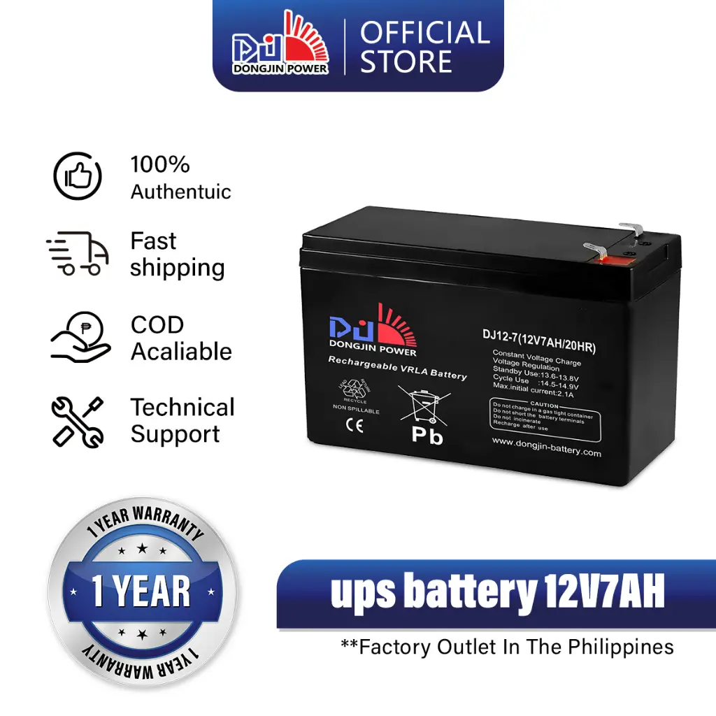 DongJin Power 12V7AH UPS Battery Rechargeable VRLA Battery Sealed Lead Acid DongJin Battery Accessory Lithium Accessory Lithium Smartphone