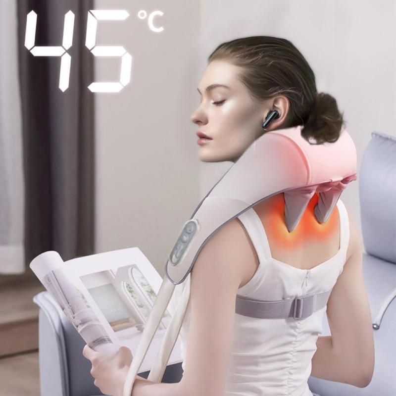 Electric Heating Back & Neck Massager, 3D Deep Tissue Kneading Massager, Neck & Shoulder Massager with Heat, Multifunctional Massage Pillow for Back, Waist, Leg, Foot, Christmas Gift 4