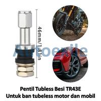 Gambar Pentil Tubles Besi TR43E Lurus Panjang untuk ban tubeless motor mobil Tire Tyre Valve Rubber Stem Tubless Car Motorcycle - TR43E dari Autoexile Kota Medan 1 Tokopedia