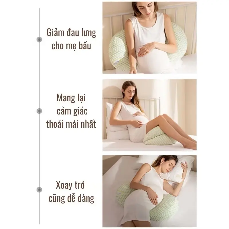 Gối Mẹ Bầu Cánh Tiên Giảm Đau Lưng Hỗ Trợ Ngủ Ngon 1