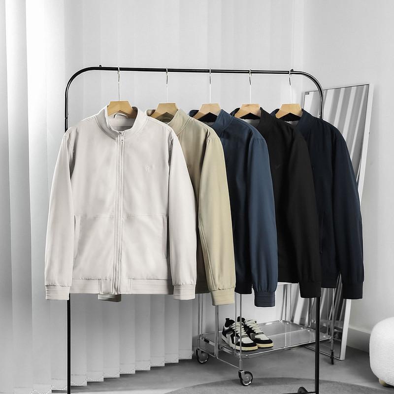 Áo khoác lót lông TORANO trơn cổ cao, cản gió, chống nước nhẹ, cá tính, giữ ấm cực tốt CU001 Menswear Nam Jacket Đen áo  khoác áo  khoác Navy