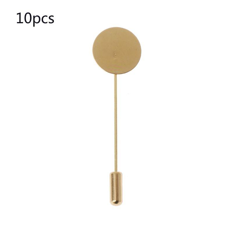 10pcs Needle Solid Color Muslim Headscarf Needle Scarf Buckle Chest Pin Supplies 0