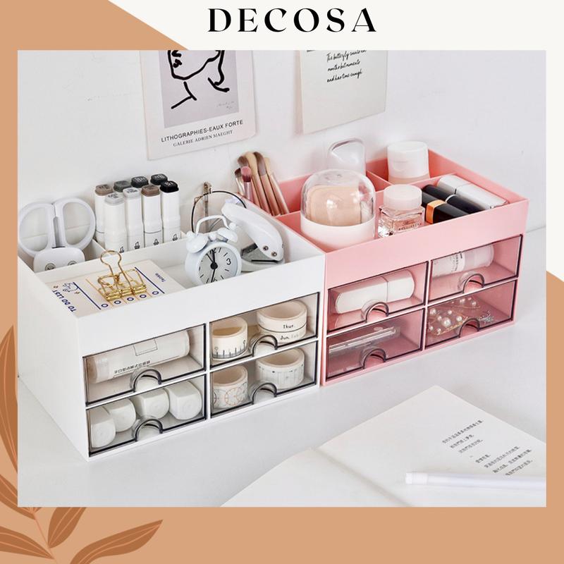  Tủ đựng đồ mini để bàn 4 ngăn đựng mỹ phẩm dụng cụ học tập 