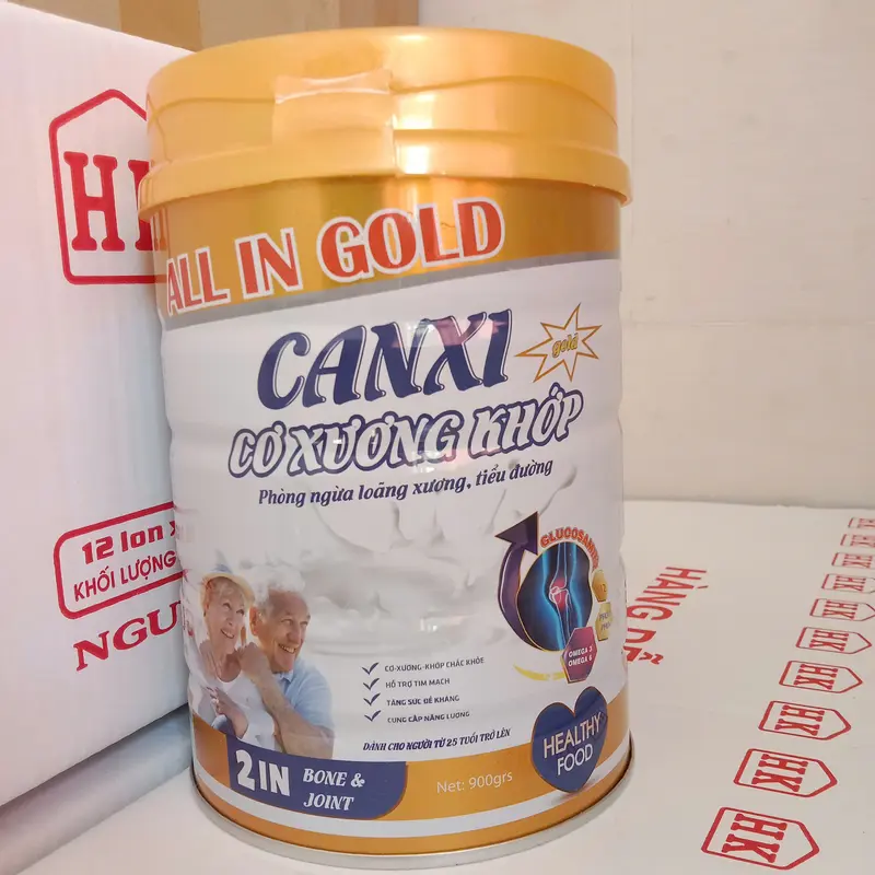 Sữa canxi ALL IN GOLD cơ xương khớp dành cho người bị xương khớp lon 900g 5
