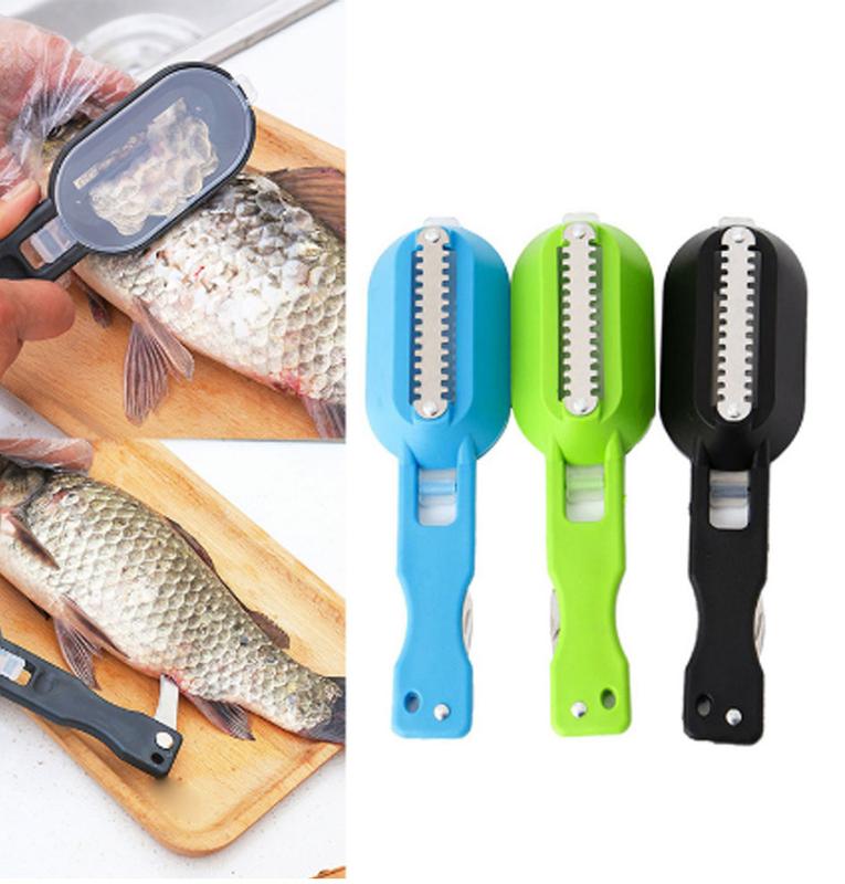 Product Introduction of Fish Cleaning Scraper Stainless Steel Quick Fish Removal Peeler Scraper Bone Tweezers for Kitchen Convenience 5