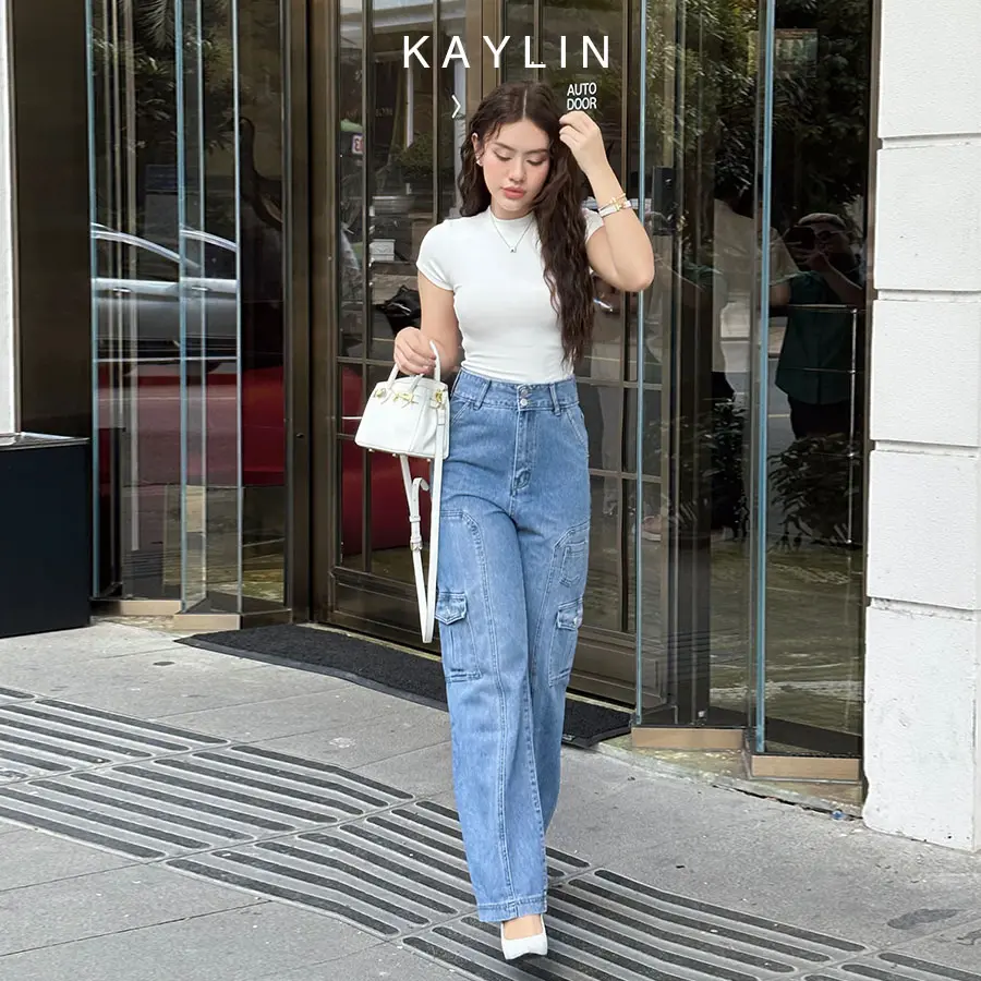 Áo thun trơn nữ basic chất thun gân form ôm body cổ Tròn phong cách thoáng mát KAYLIN - N2116 Women Top Voan | BigBuy360 - bigbuy360.vn