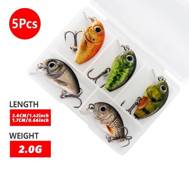 Product Introduction of Artificial Fishing Lure, 5 Counts/set Slow-sinking Rock Little Fatty Mini Stream False Imitation Bait, Fishing Accessories for Outdoor Fishing 6