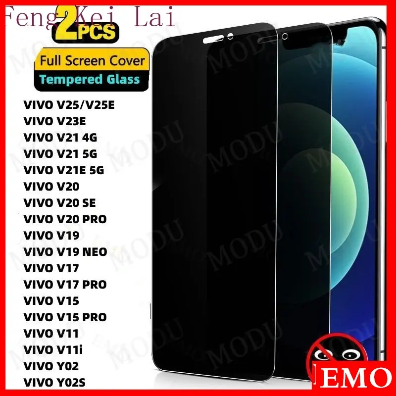 ฟิล์มกันรอยกระจกนิรภัย 2 ชิ้น ป้องกันสายลับ ความเป็นส่วนตัว VIVO Y27 Y36 Y78 Y15S Y15A Y17S Y1S Y95 Y91C Y50 Y30 S1 Y31 Y51 Y21 Y20 Y20S Y20S G V9 Y85 Y76 Y V23E V21 V20 V19 V17 V15 V11 V11i SE Y02 Y02S Y11 Y12 Y15 Y17 Y12S Y12A Y16 Y35 Y22 Y22S