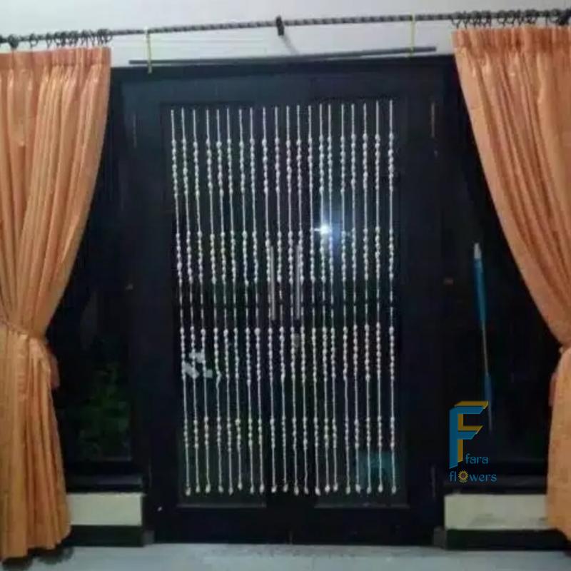 Tirai pintu kerang gorden cangkang kerang asli 1