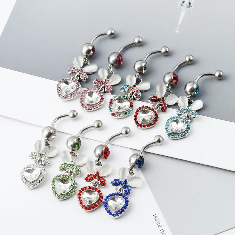 Product Introduction of Khuyên Rốn Zirconia Hình Bướm, Chất Liệu Thép Không Gỉ, Thiết Kế Mới, Với Móng Tay Khuyên Rốn, Trang Sức Xỏ Lỗ Cơ Thể 13