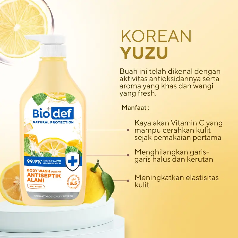 [Mira Agile's Signature] Vitamin Biodef Mint - Yuzu Refill 800ml | Sabun Mandi Cair Antiseptik Aman dan Halal | Sabun Mandi Cair Untuk Kulit Sensitif | Mencerahkan Kulit dan Melembabkan Kulit 2