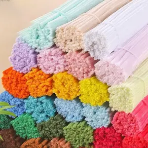 (100pcs) -+7mm x 30Cm Kawat Bulu Mercy Tebal Mix/Mainan Anak Craft Diy Kerajinan Tangan/ Mix Warna Kawat Bulu Pipe Cleaner